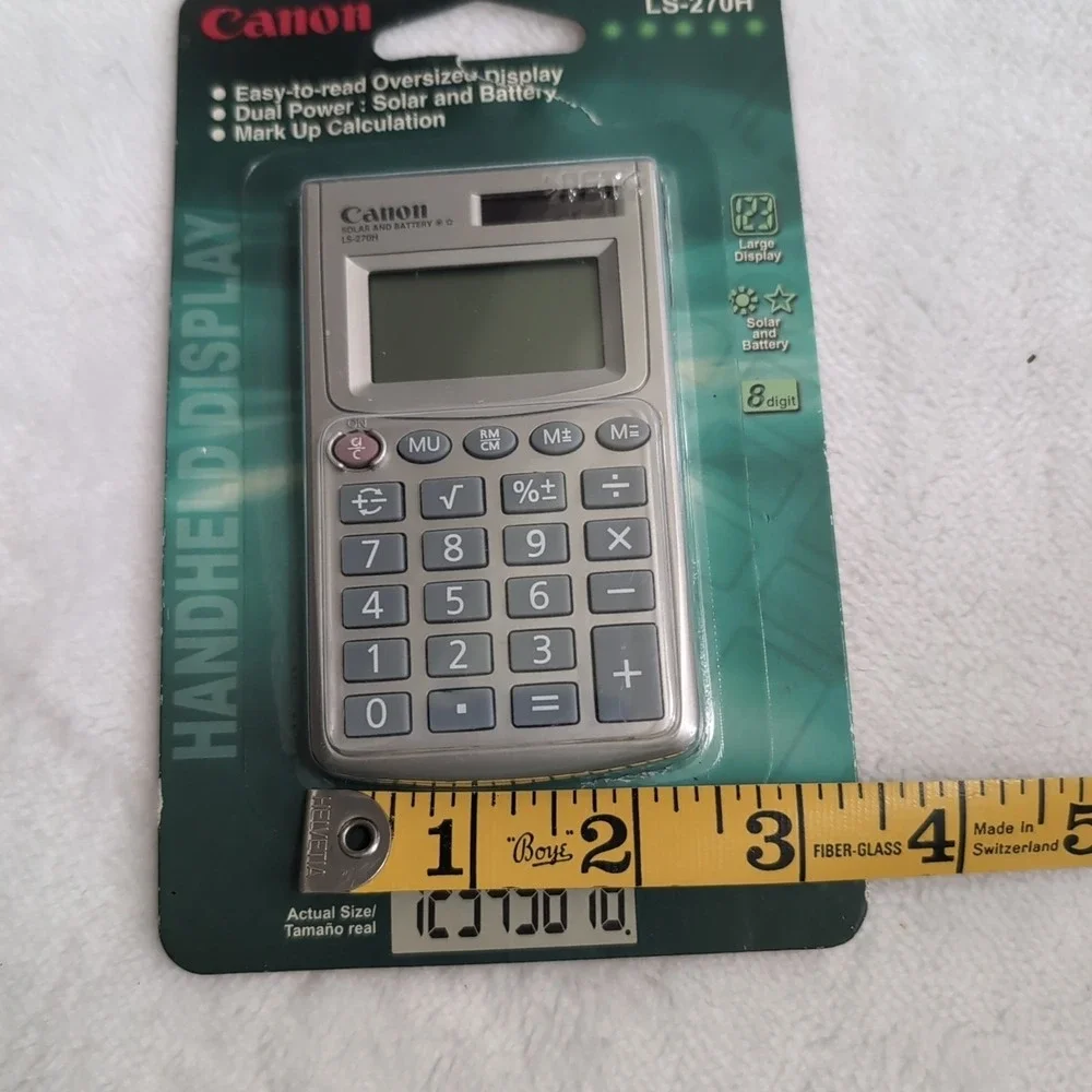 Canon LS-270H Handheld Calculator Solar Battery 8-Digit Large Display Open Box
